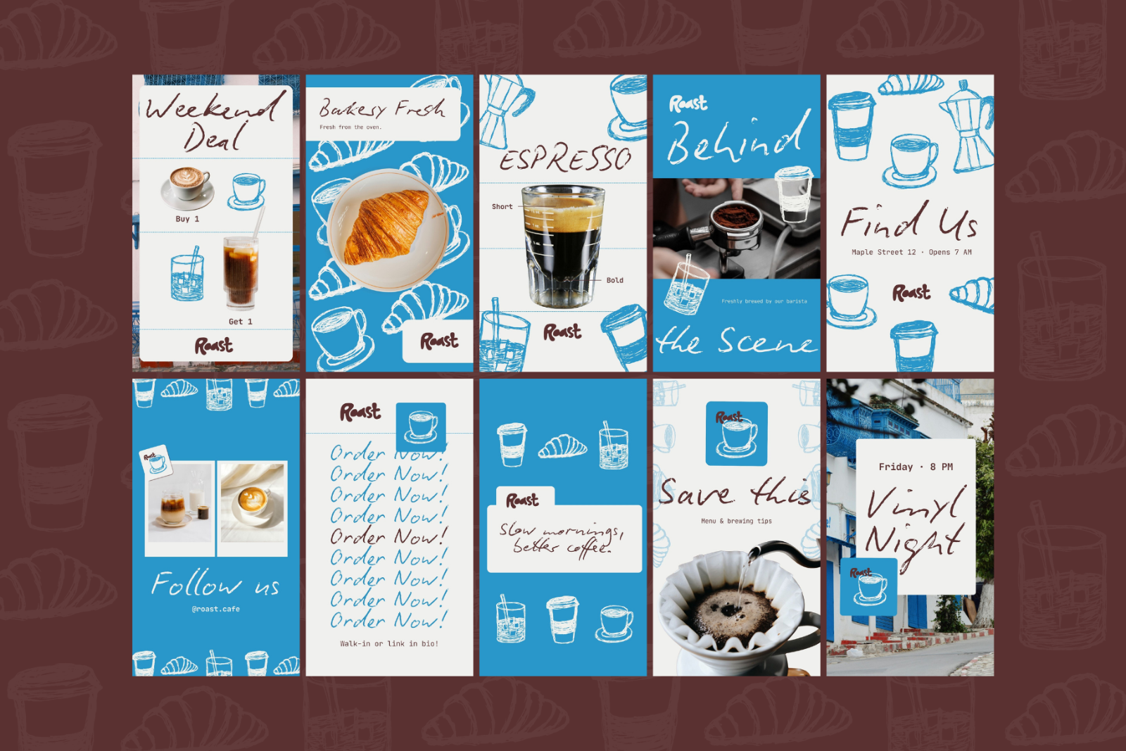Hand-Drawn Café Social Media Kit — image 6