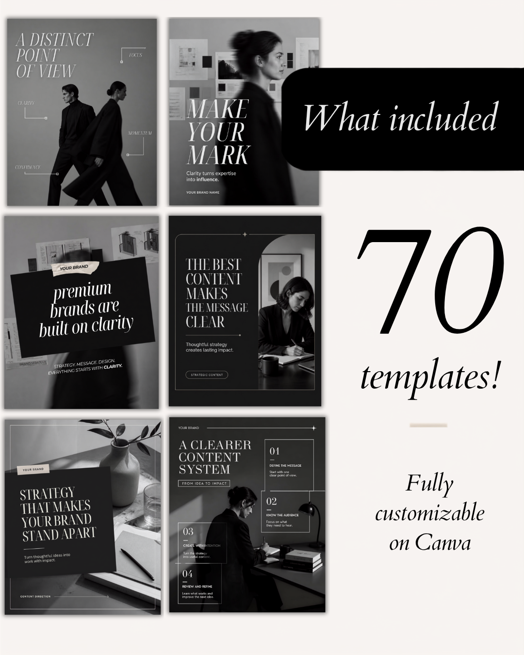 Women Entrepreneurs Instagram Post Templates | Minimalist Brand Strategy (Digital Download) — image 8