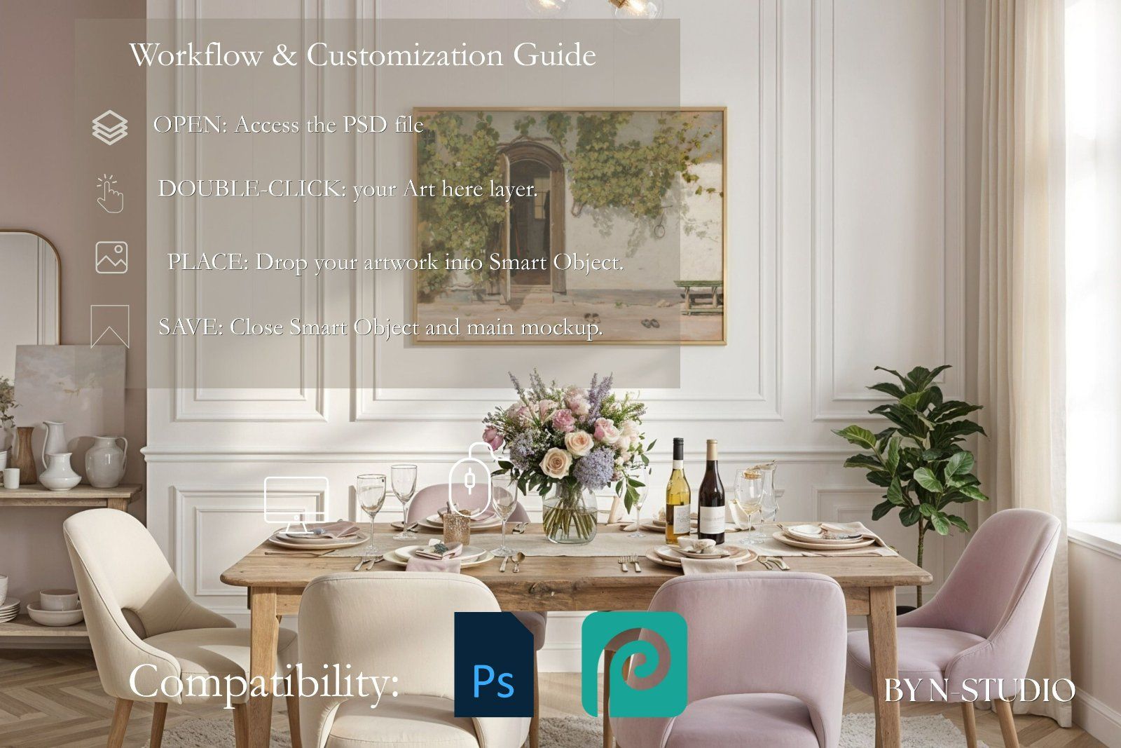 Luxury Pink Frame Mockup Bundle