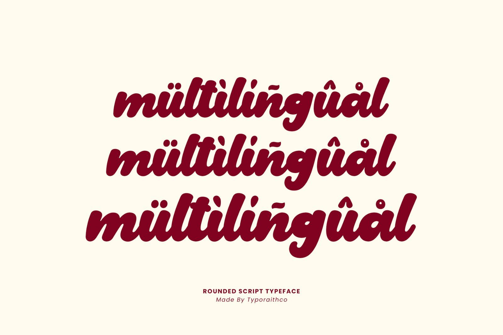 Cattie | Rounded Script Typeface