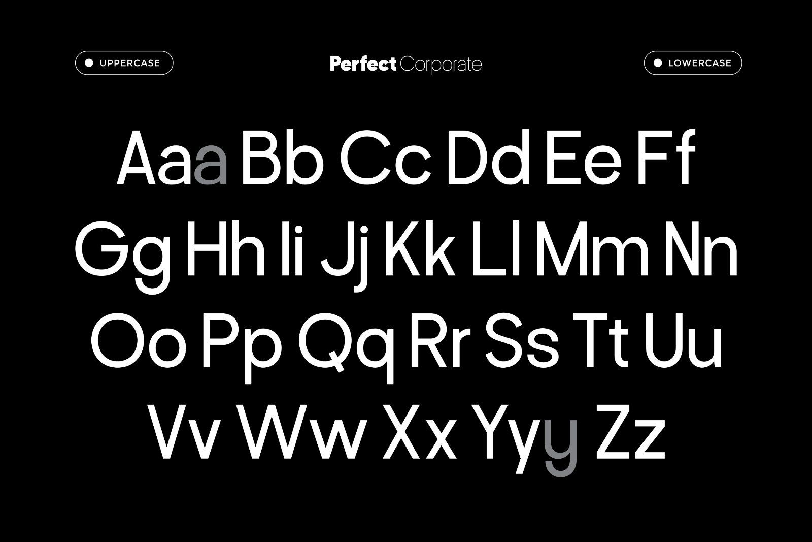 Perfect Corporate – Modern Geometric Sans Serif Family