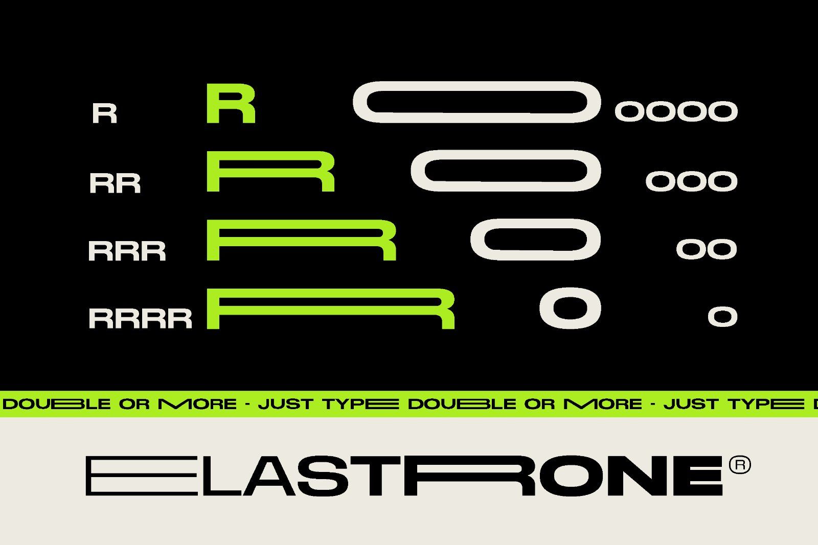 Elastrone - Variable Width Font Family