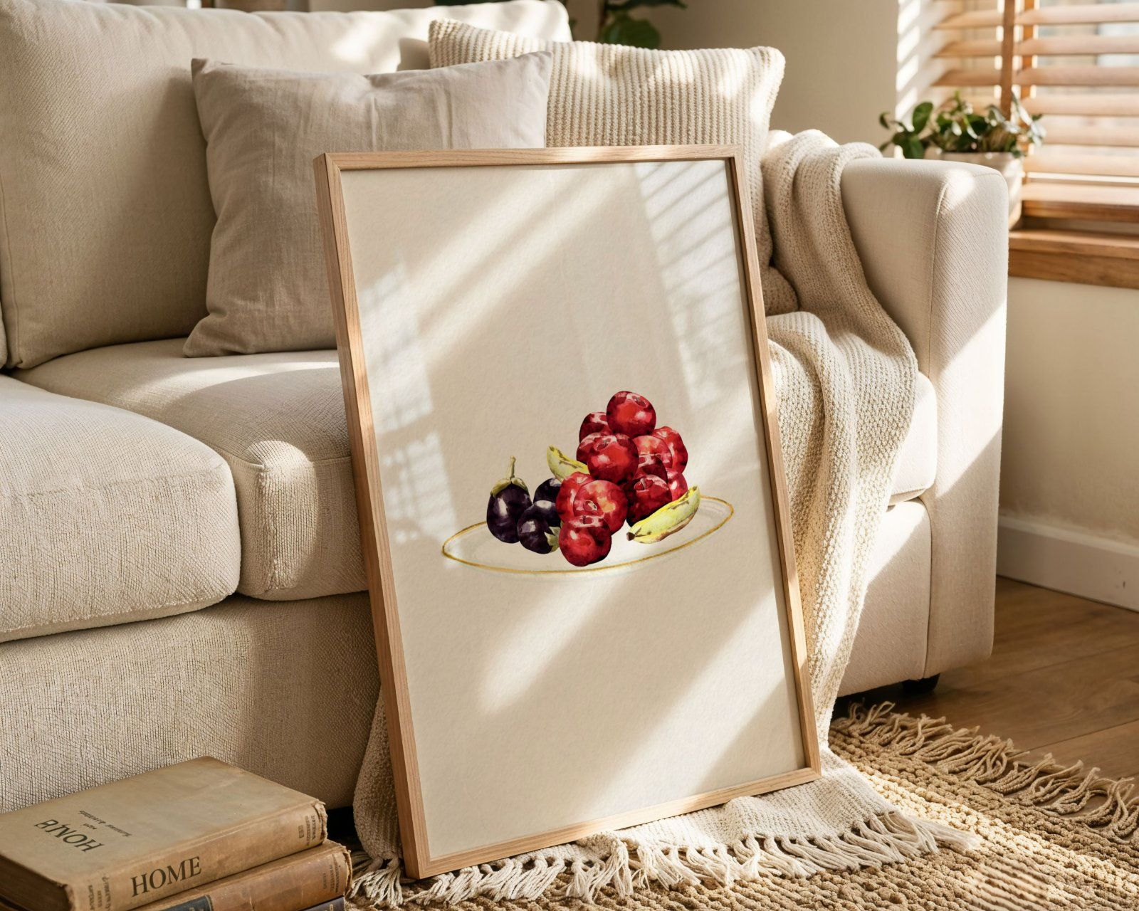 Vertical frame glass reflection Mockup, 3x4 ratio editable PSD