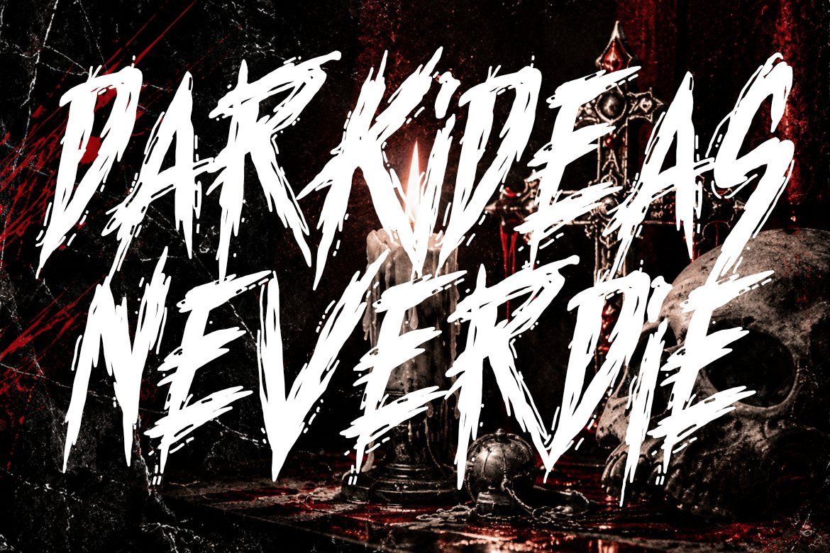 Death Metal Font DEATHSCRAWL | Horror Brush Typeface — image 7