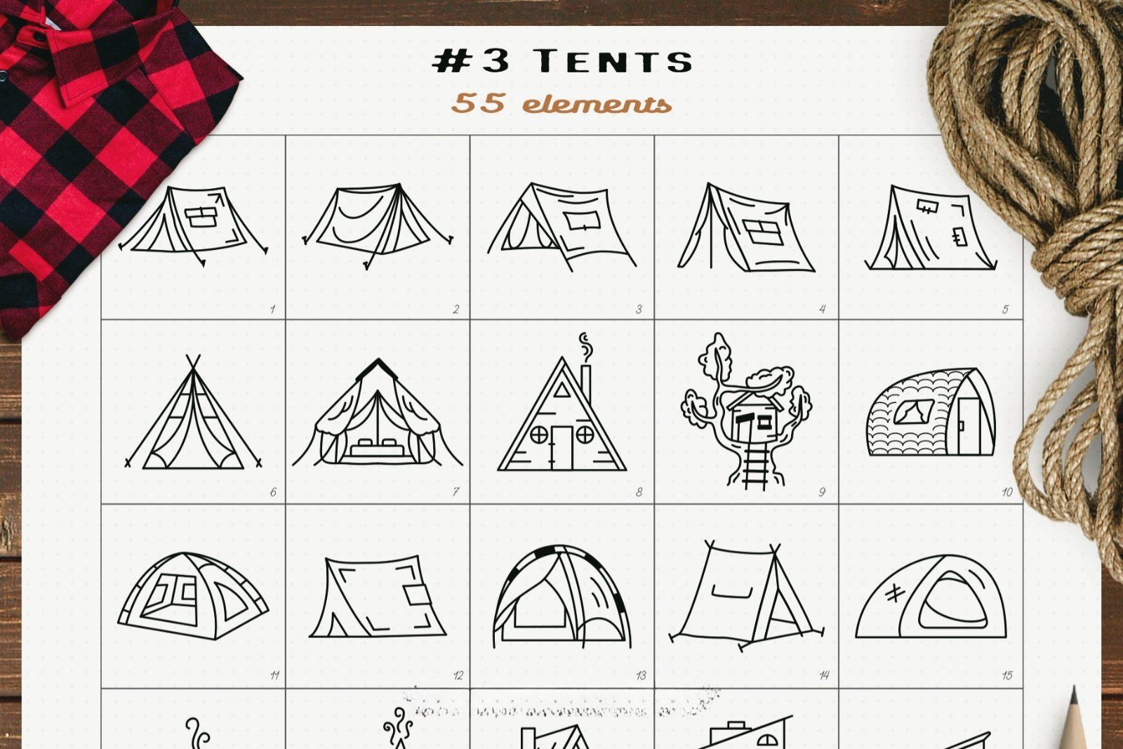 Simple Camp Scenes Creation Kit