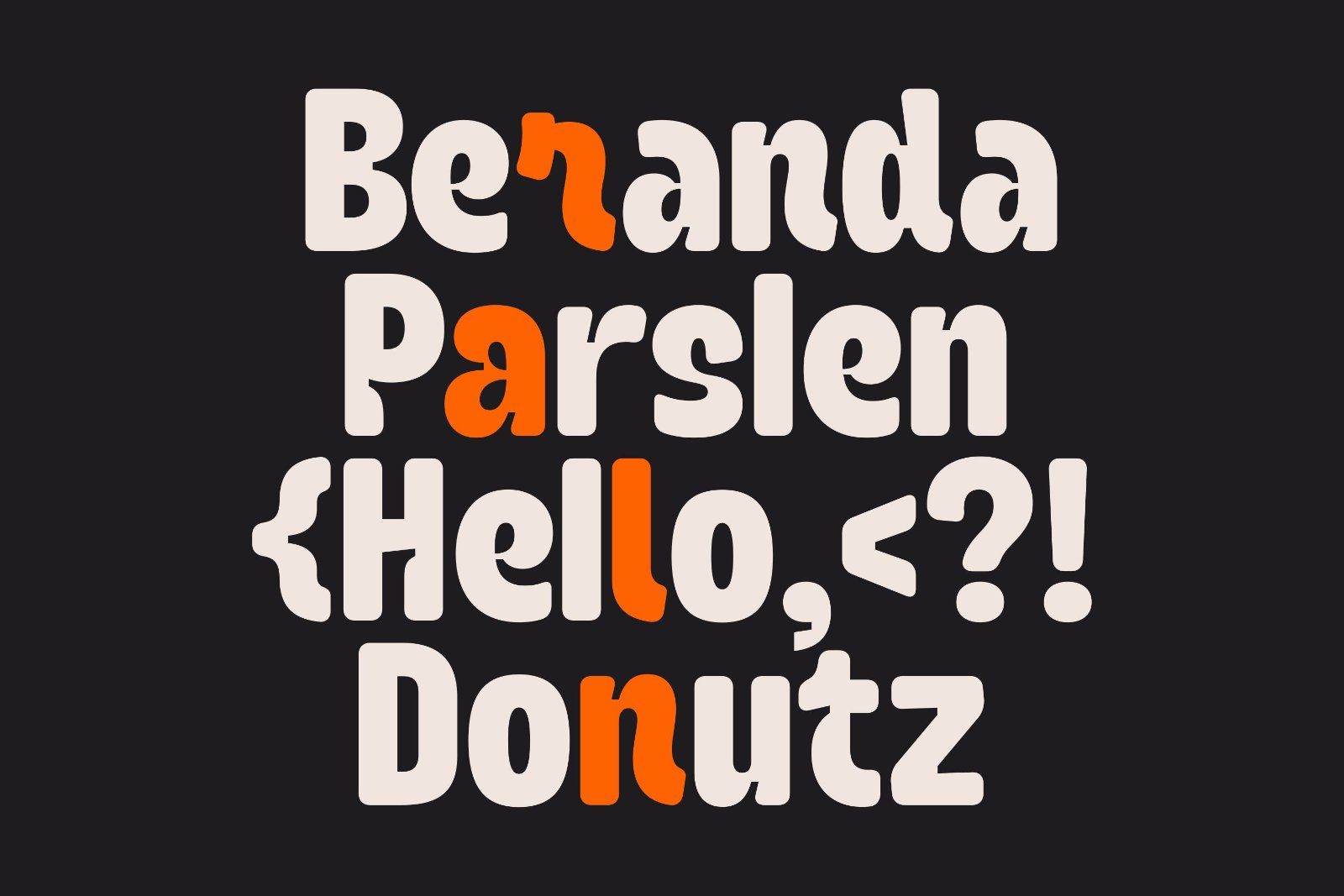 Beranda Display Font