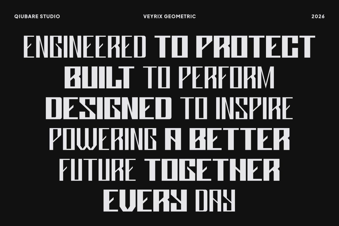 Futuristic Font Veyrix | Geometric Display Typeface — image 7