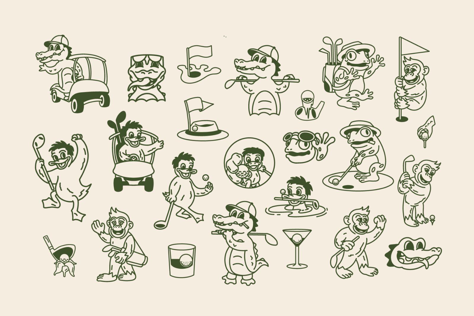 Golf Mascot Illustration Pack — image 7