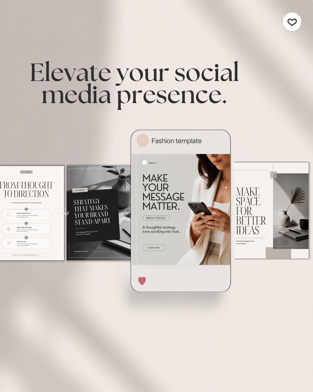 Women Entrepreneurs Instagram Post Templates | Minimalist Brand Strategy (Digital Download) — image 2