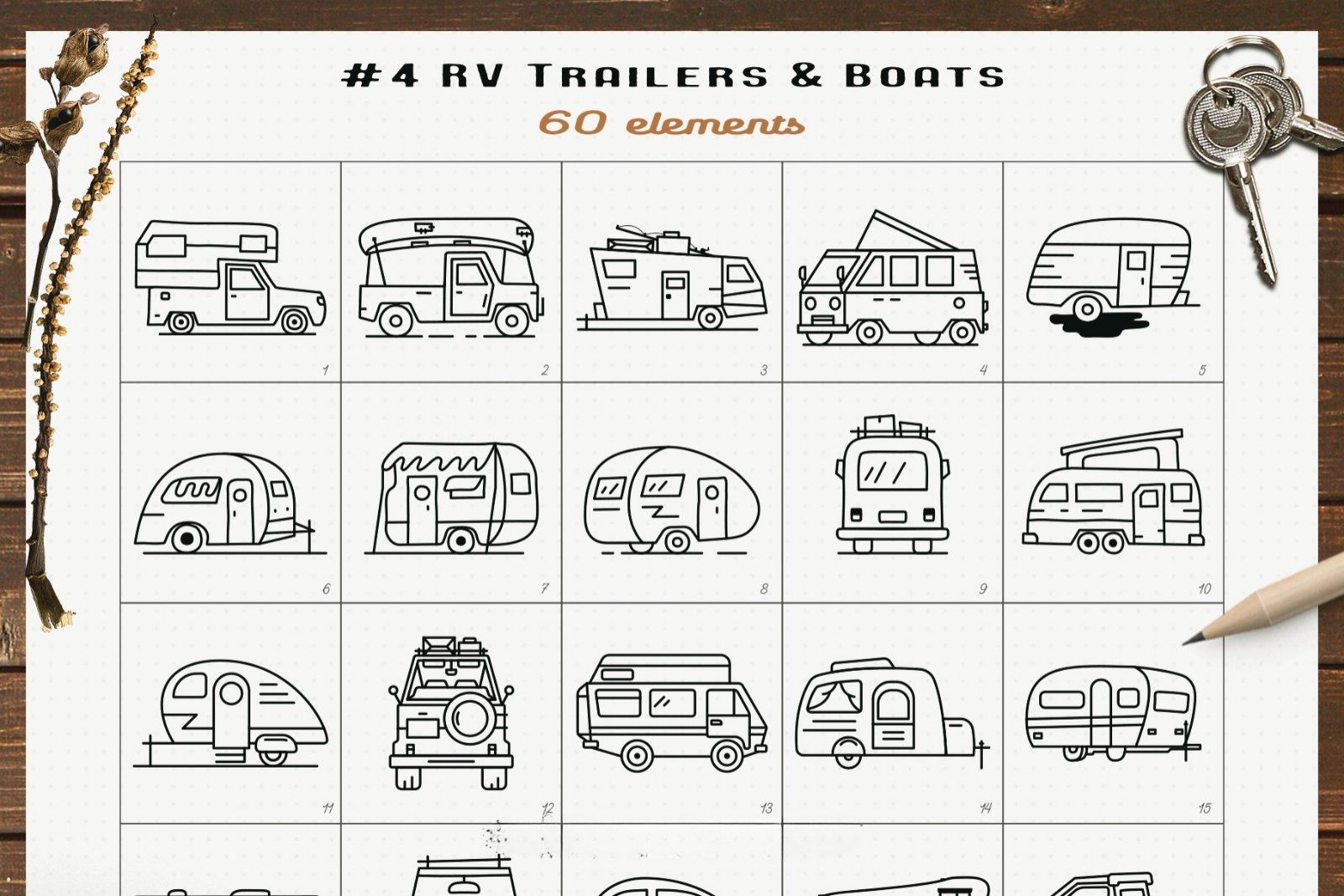 Simple Camp Scenes Creation Kit