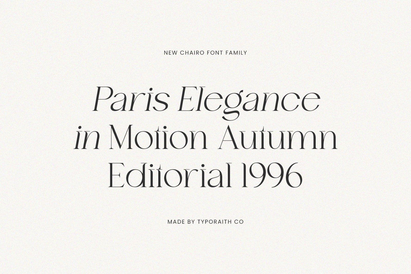Chairo | Editorial Serif Font Family