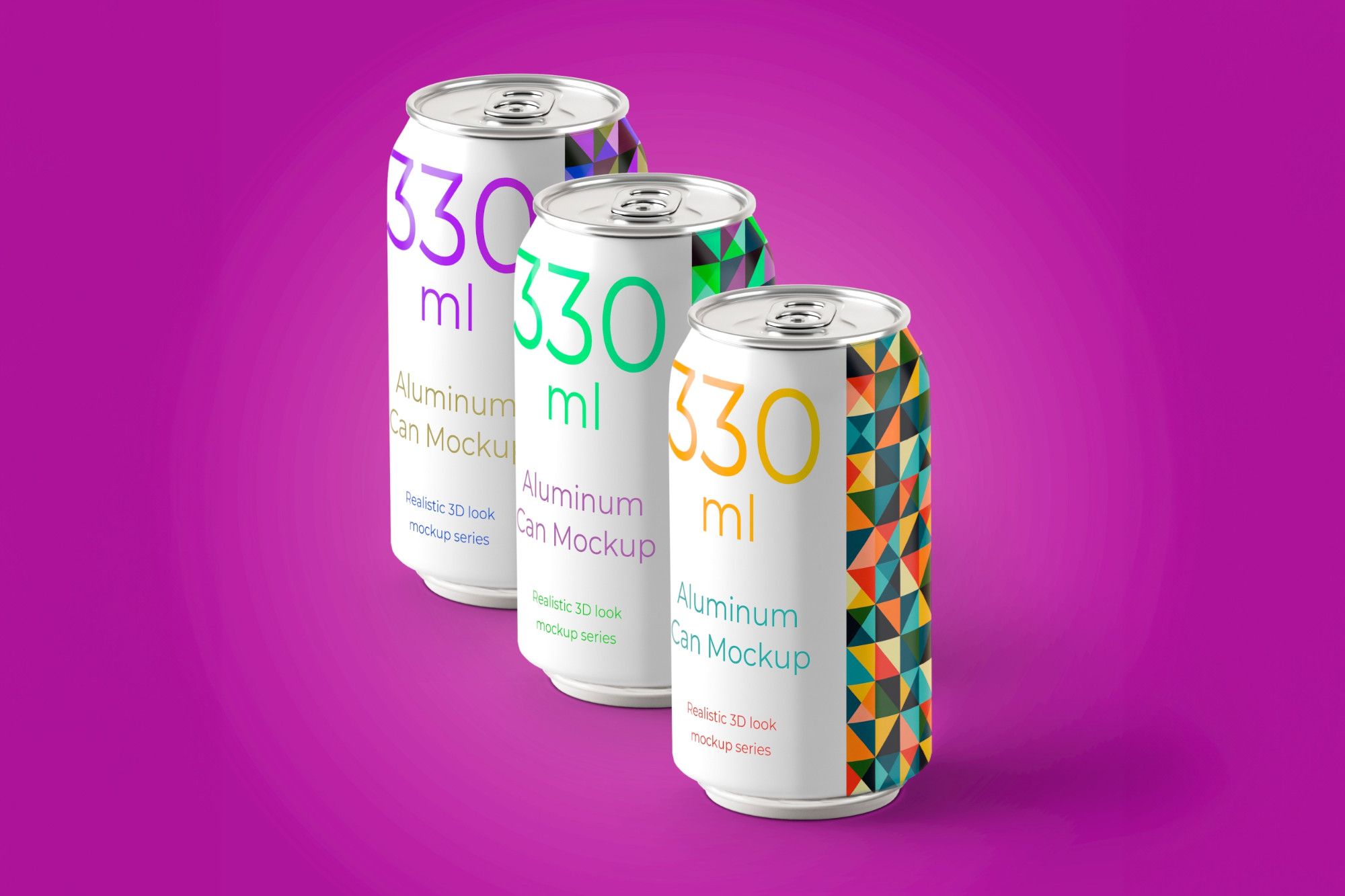 330ml Aluminum Can Mockup Set