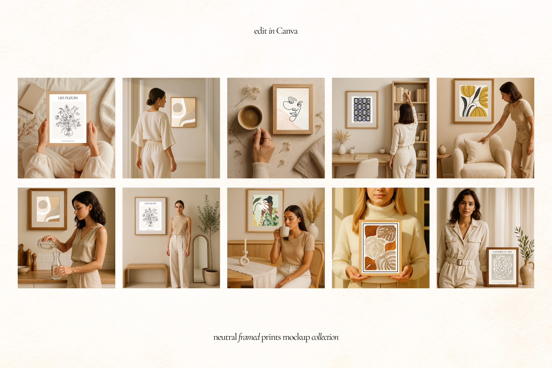 50 Frame Mockups for Canva