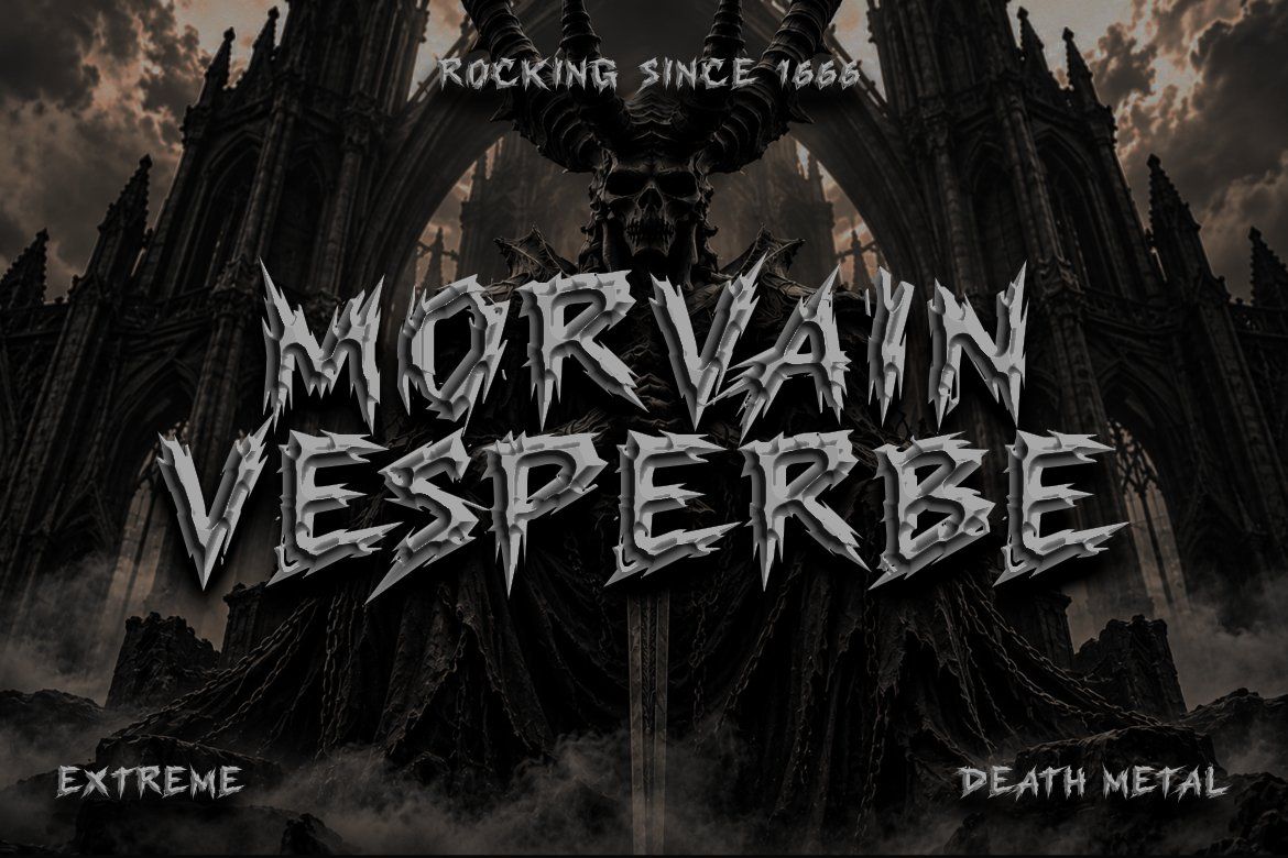 THORN WARTH – Extreme Metal Display Font | Brutal Death Metal & Dark Fantasy Typeface — image 8