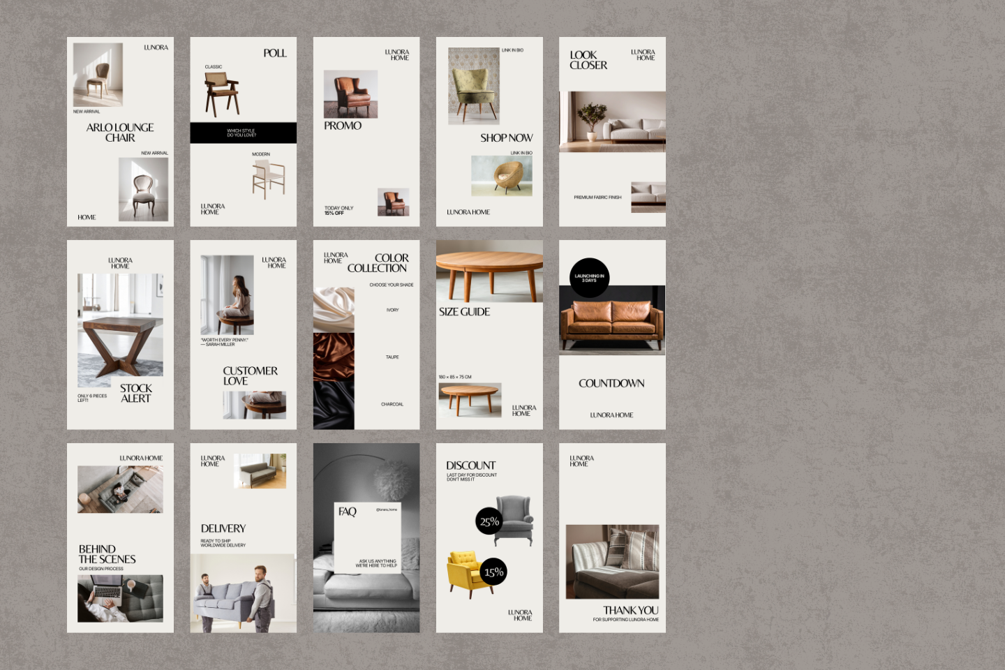 LUNORA — Editorial Furniture IG Kit — image 8