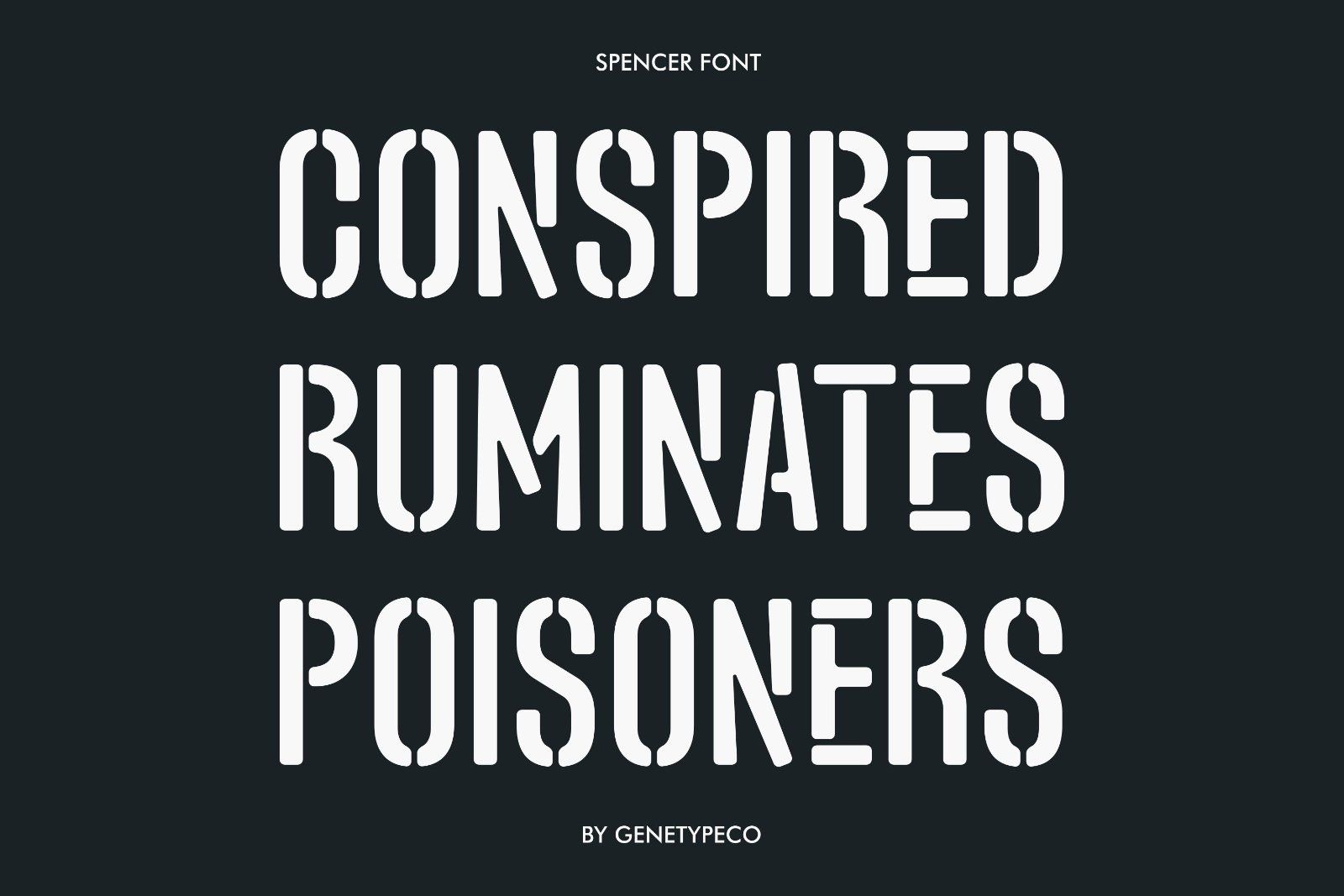 Spencer Stencil Font