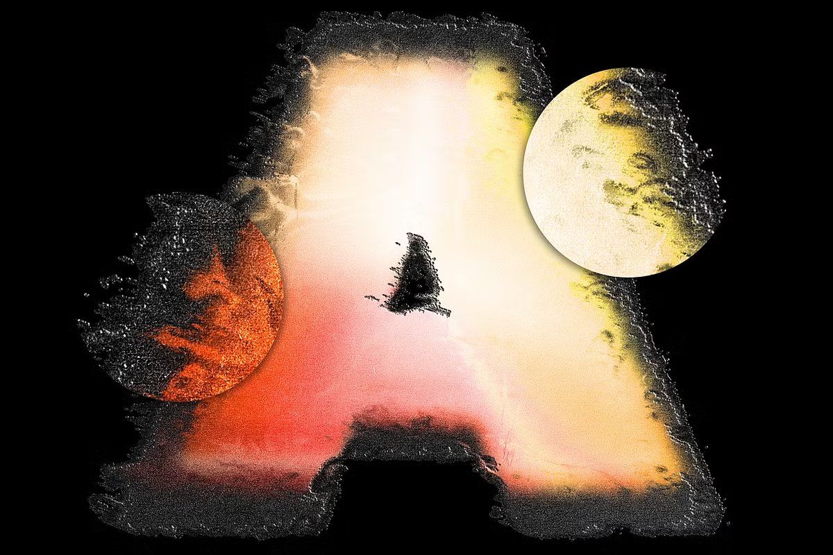 LETTERS DISPLACER. Action for text