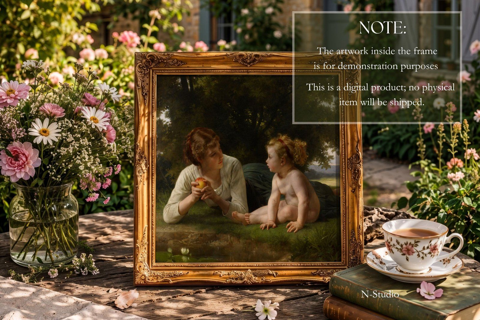 Spring Frame Mockups: Elegant Baroque & Gold Frames Collection