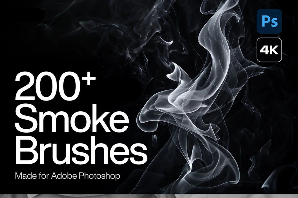 200  Smoke Brushes for Photoshop , Fog Brush , Mist brush, Cloudy Smoke Brush, Mist effect Photoshop
