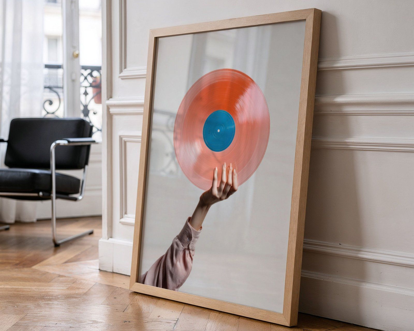 3x4 Portrait Frame PSD, Vertical Poster Mockup, Glass Effect Frame,