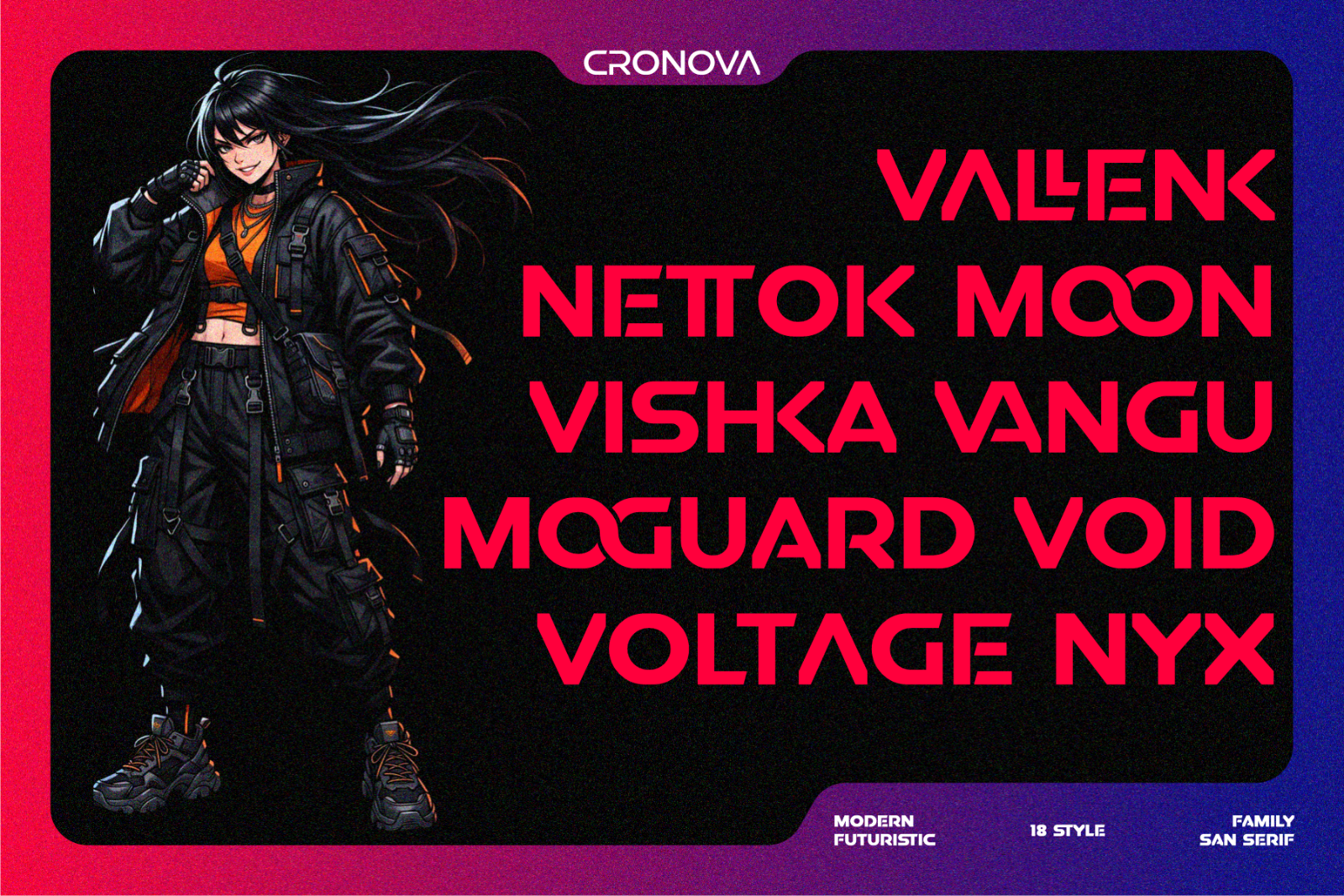 CRONOVA - Futuristic Display Typeface — image 8