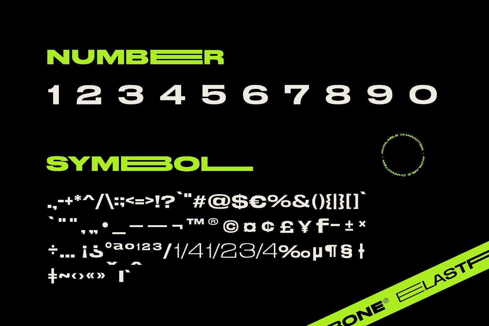 Elastrone - Variable Width Font Family