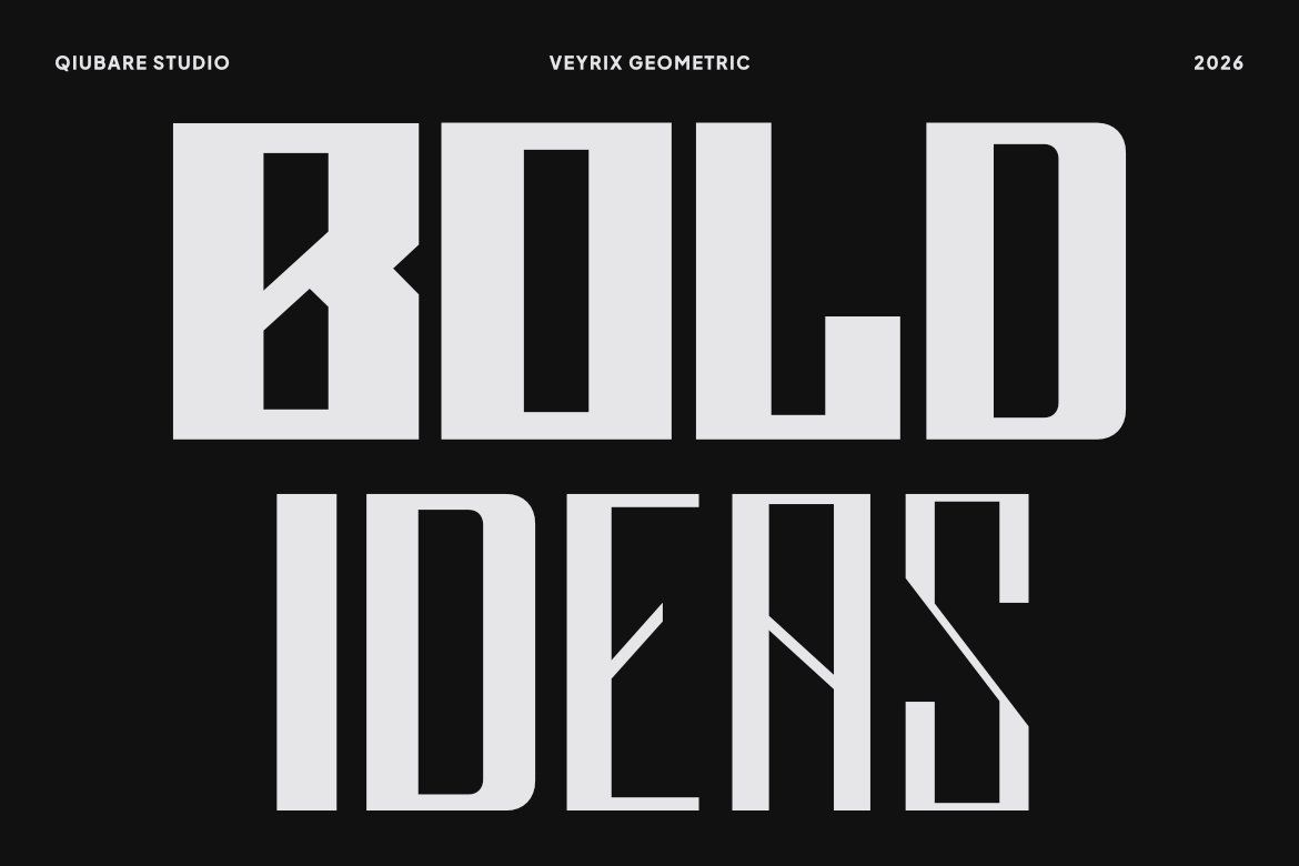 Futuristic Font Veyrix | Geometric Display Typeface — image 8