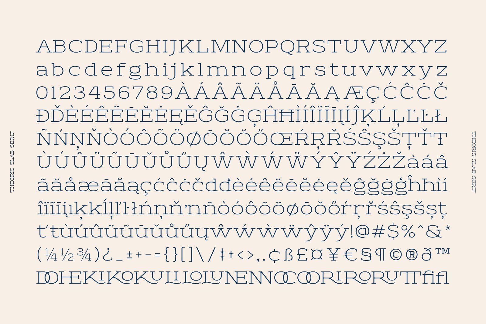 Theoris slab serif typeface