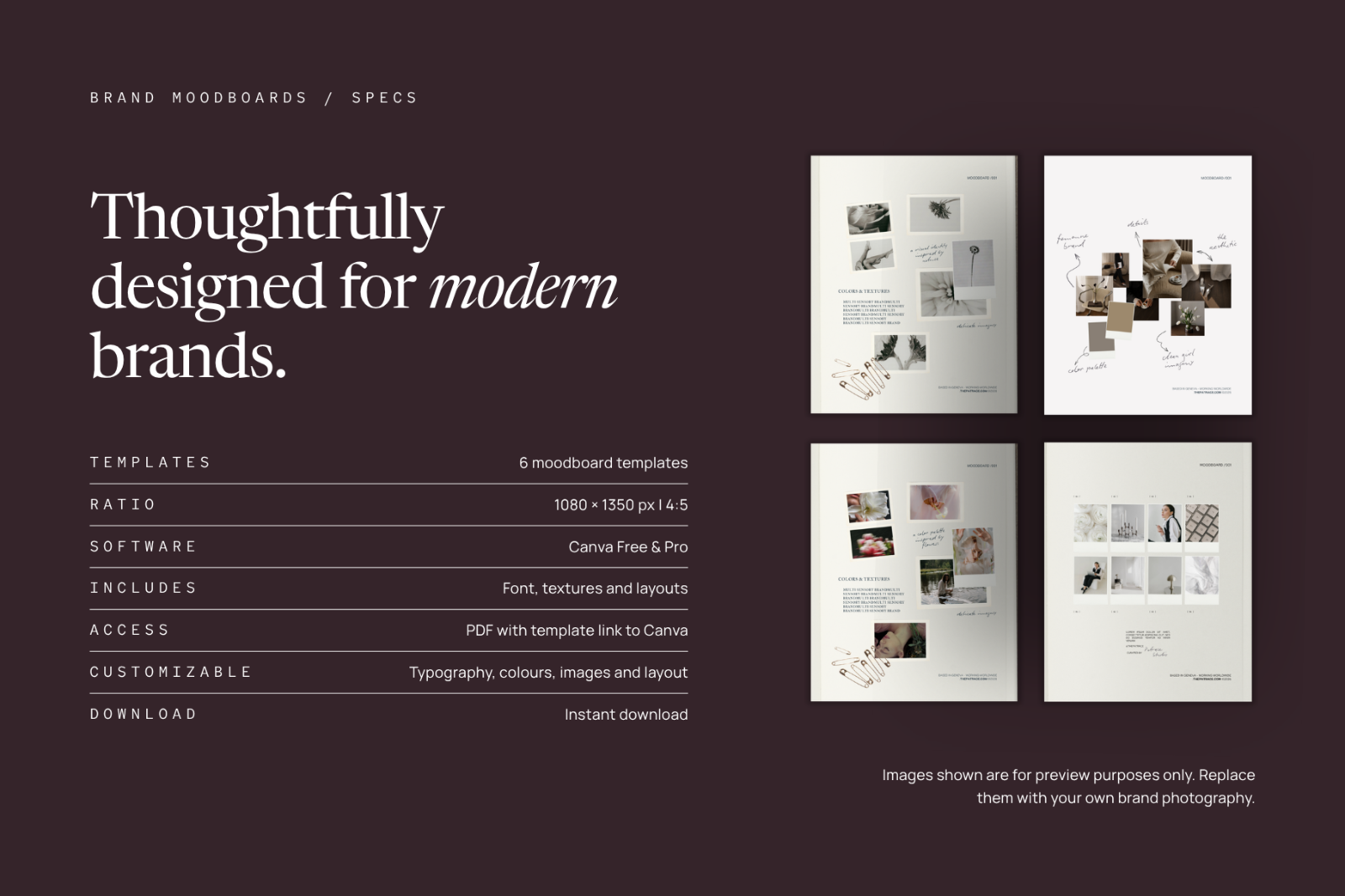 BRAND MOODBOARD Canva Templates — image 8