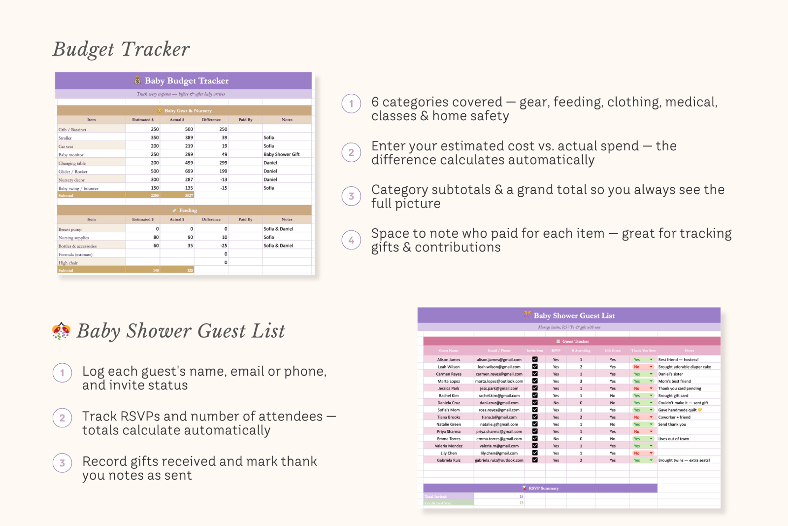 Pregnancy Planner Excel Spreadsheet