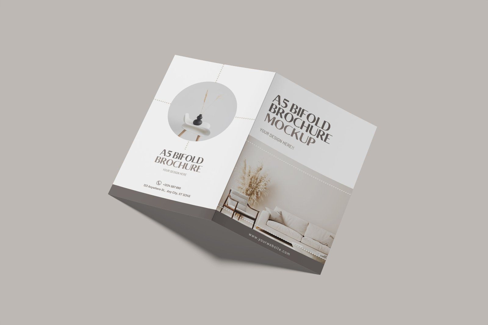 A5 Bifold Brochure Mockup