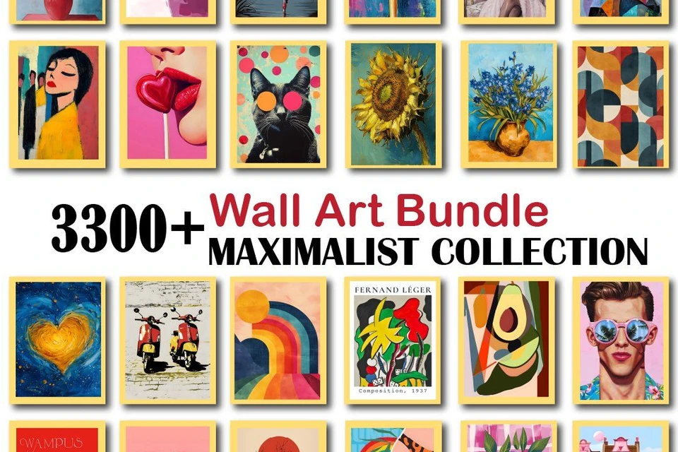 Maximalist Wall Art Collection Entire Shop Sale, Bundle Wall Art, Aesthetic wall posters, Wall Art,