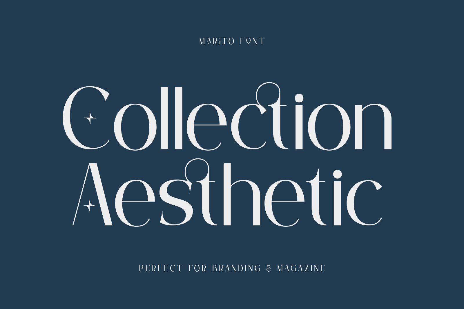 Mareto Font – Elegant Sans Serif Display, Luxury Modern Typeface, Stylish Ligature Font for Branding