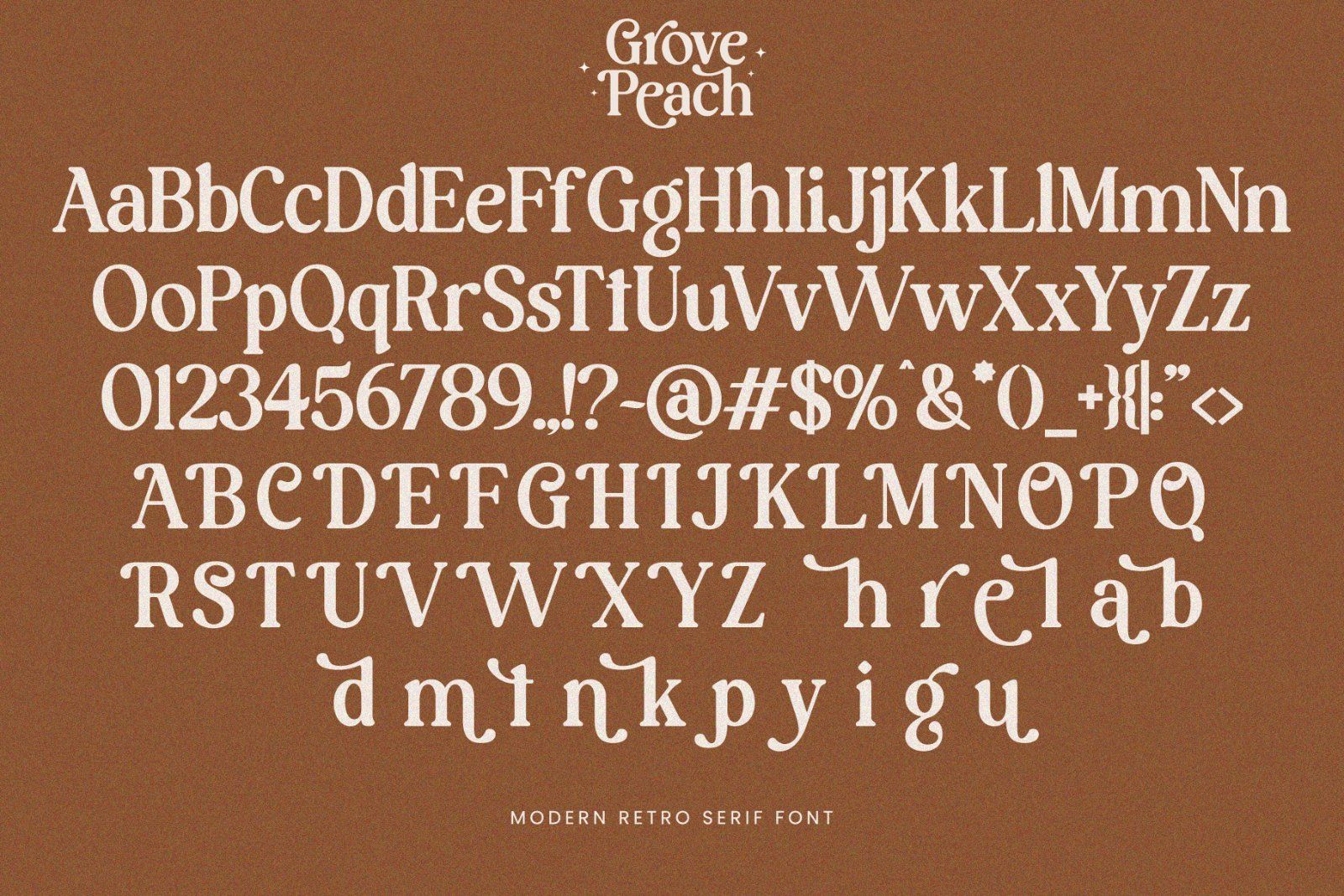 Grove Peach | Modern Retro Serif