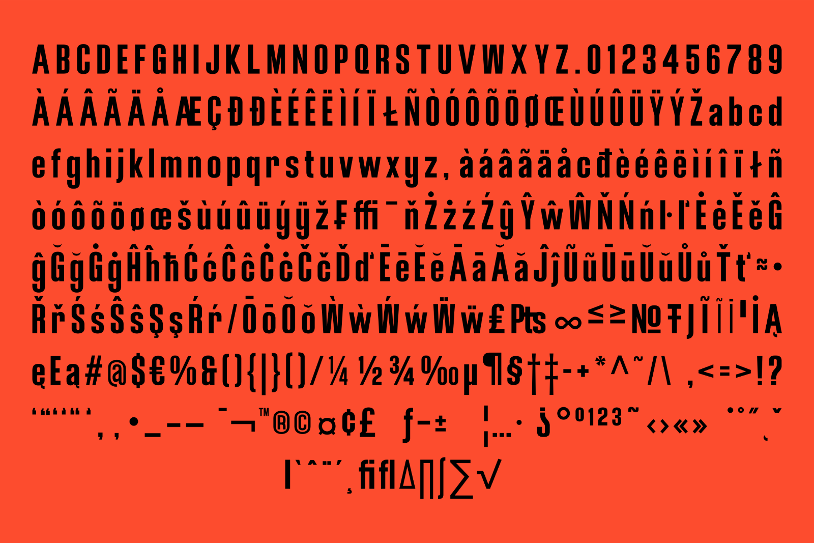 Gulam Condensed - Family Condensed Font