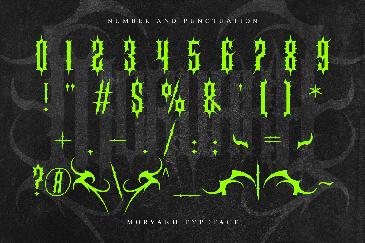 Morvakh - Death Metal Font — image 9
