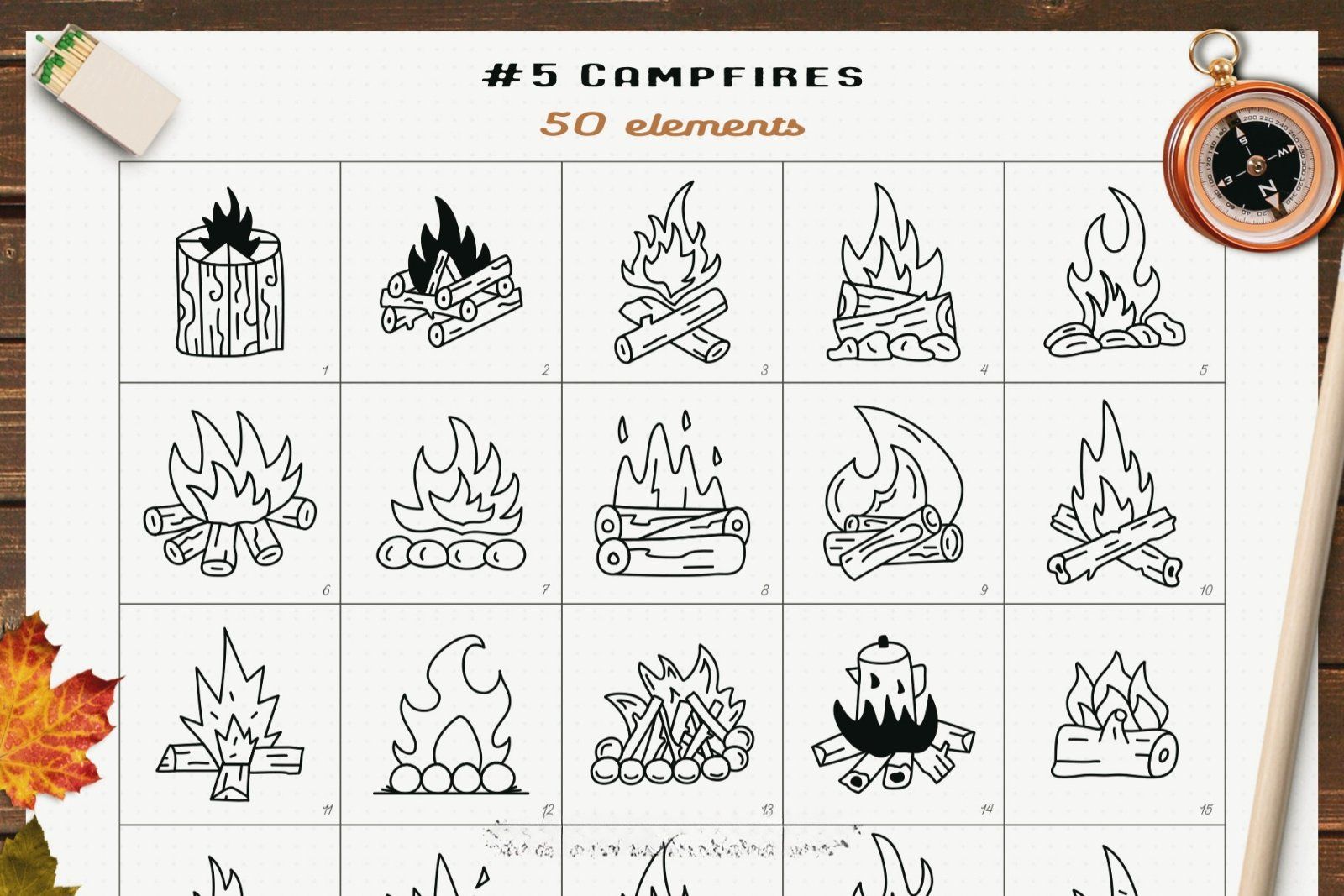 Simple Camp Scenes Creation Kit