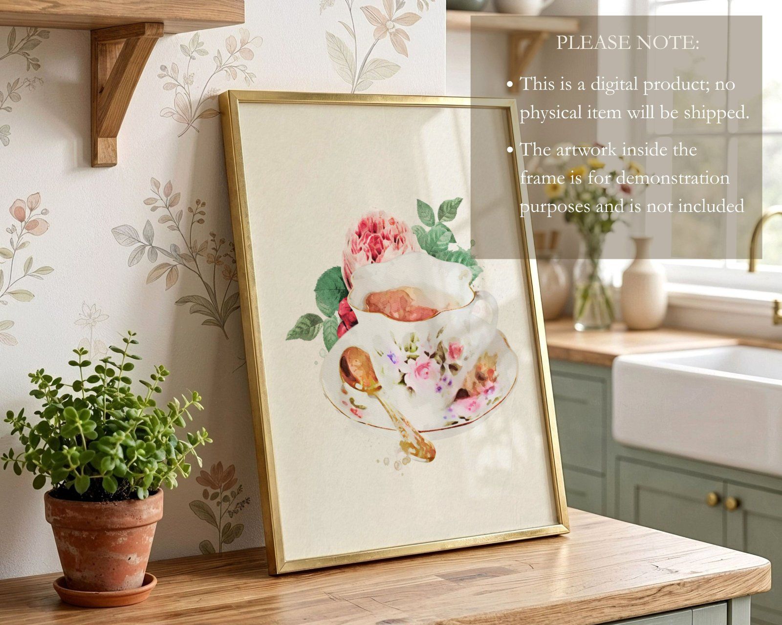 Kitchen Countertop glass reflection Frame Mockup