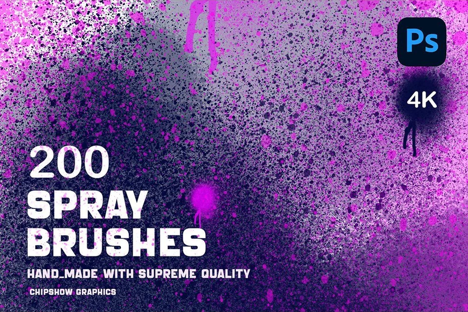200 Spray Paint Photoshop Brushes - Watercolor Brushes Download - Watercolor Canvas Photoshop Brush