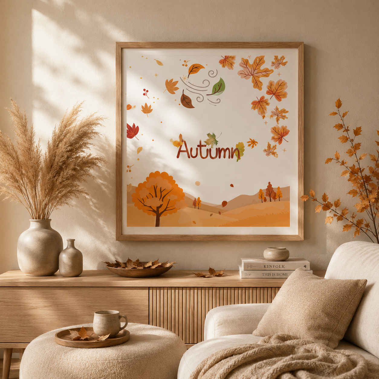 Autumn Landscape Wall Art – Cozy Fall Leaves Printable 🍂 — image 1