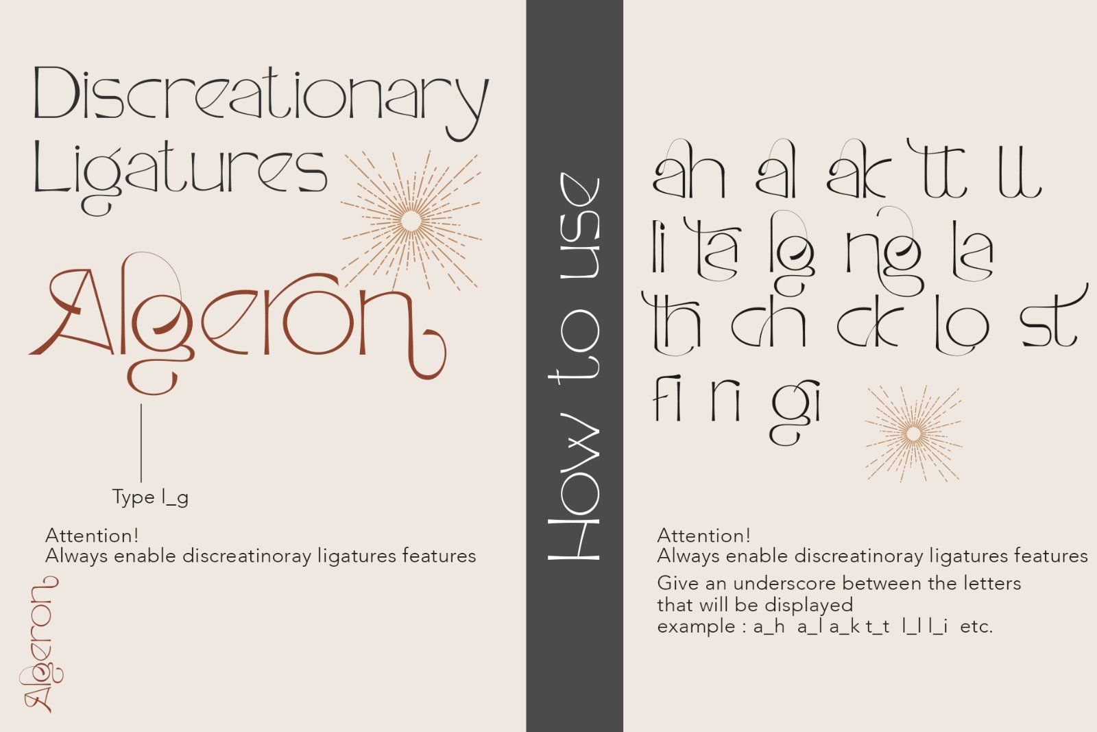 Algeron | Aesthetic Font