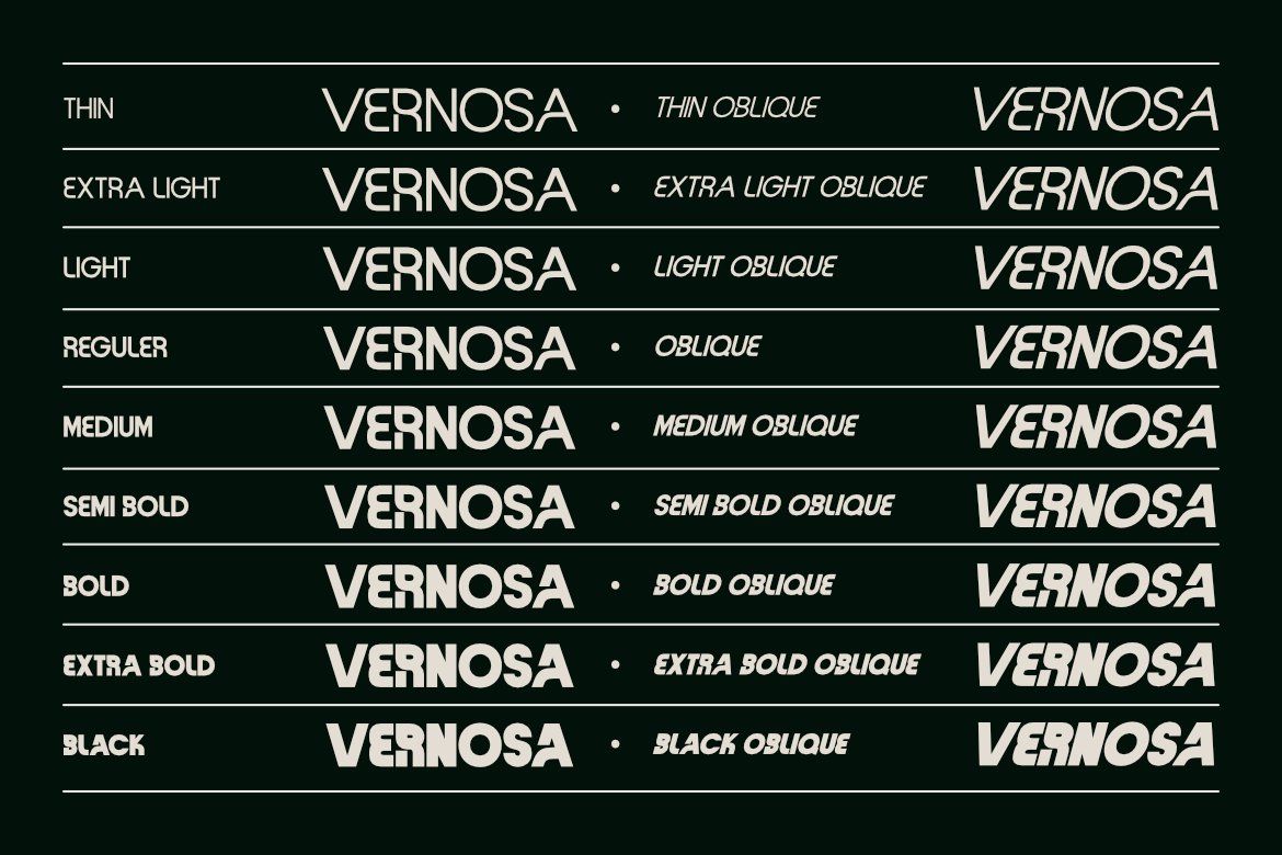 Vernosa - Contemporary Variable Sans Serif Font Family — image 9