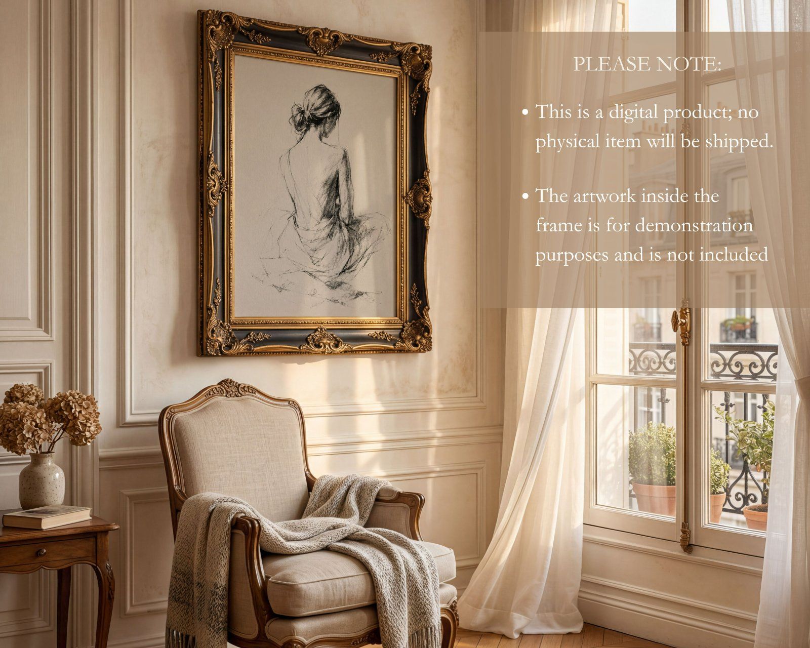 4x5 ornate frame mockup, baroque style frame PSD