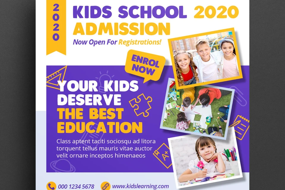 school-education-admission-social-media-post-web-banner