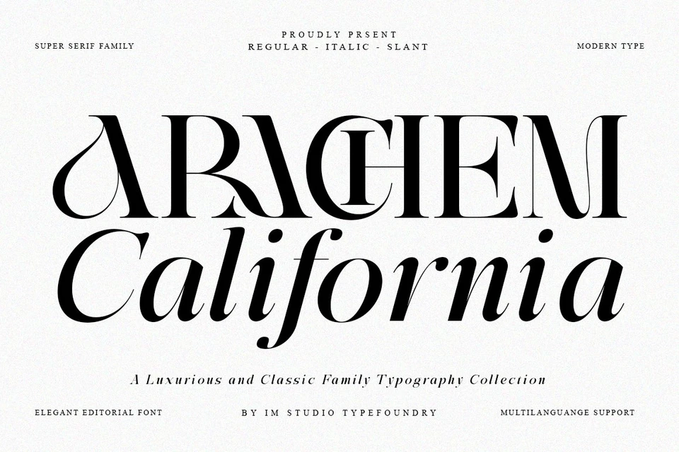 Arachem California | 27 Font Style