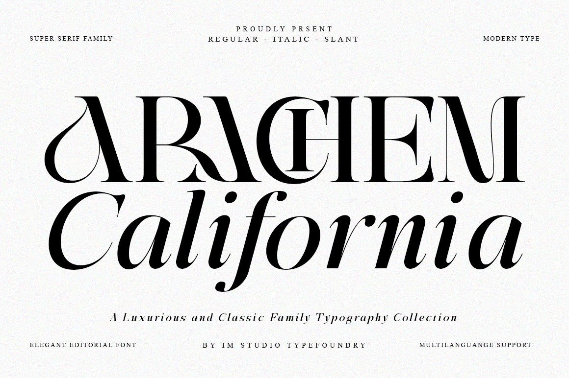 Arachem California | 27 Font Style — image 1