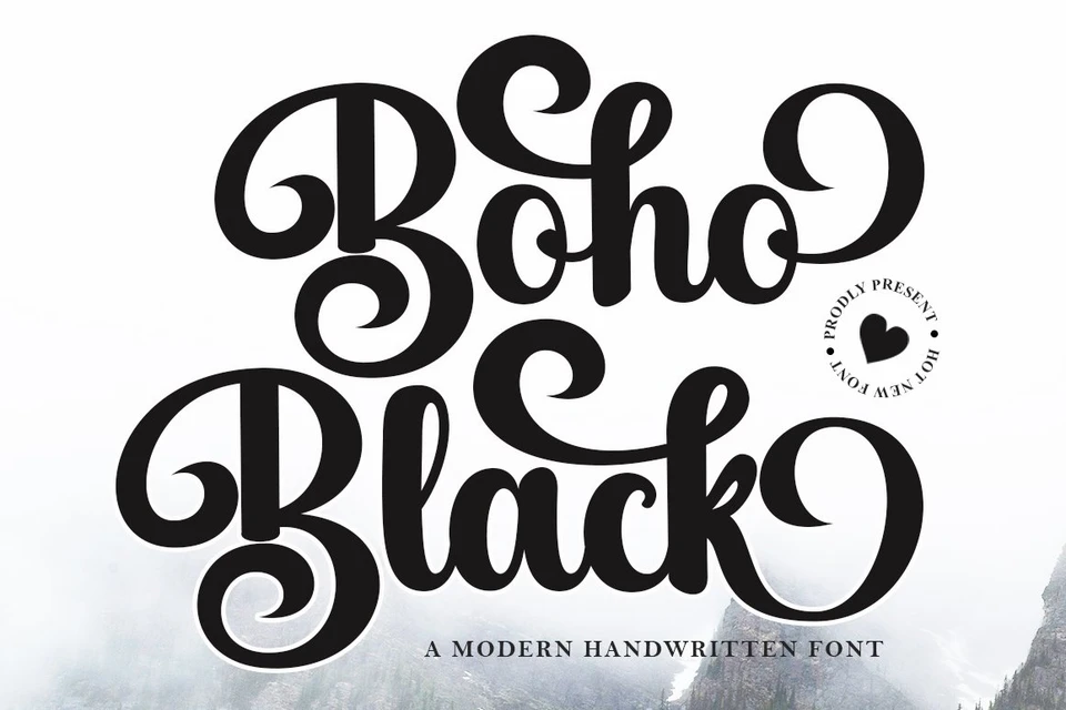 Boho Black- Family Font In 43 Styles