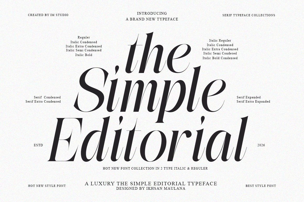 The Simple Editorial | 15 Style Font — image 1
