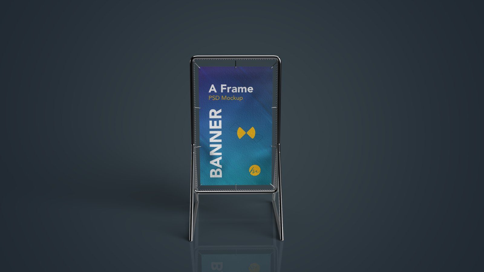 A-Frame Sidewalk Banner psd Mockup - 5 PSDs