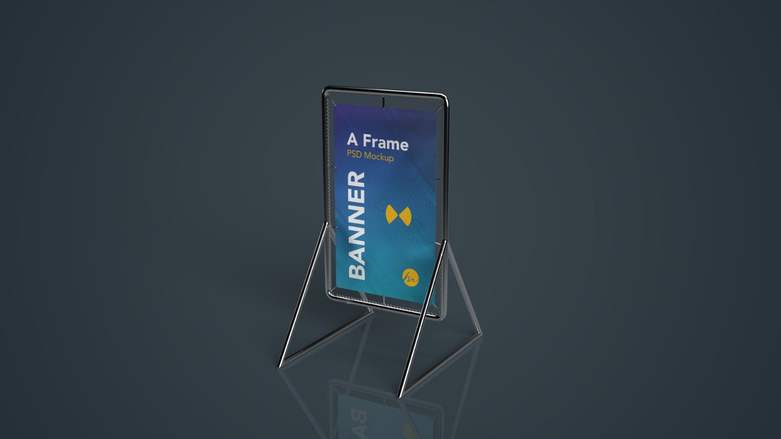 A-Frame Sidewalk Banner psd Mockup - 5 PSDs